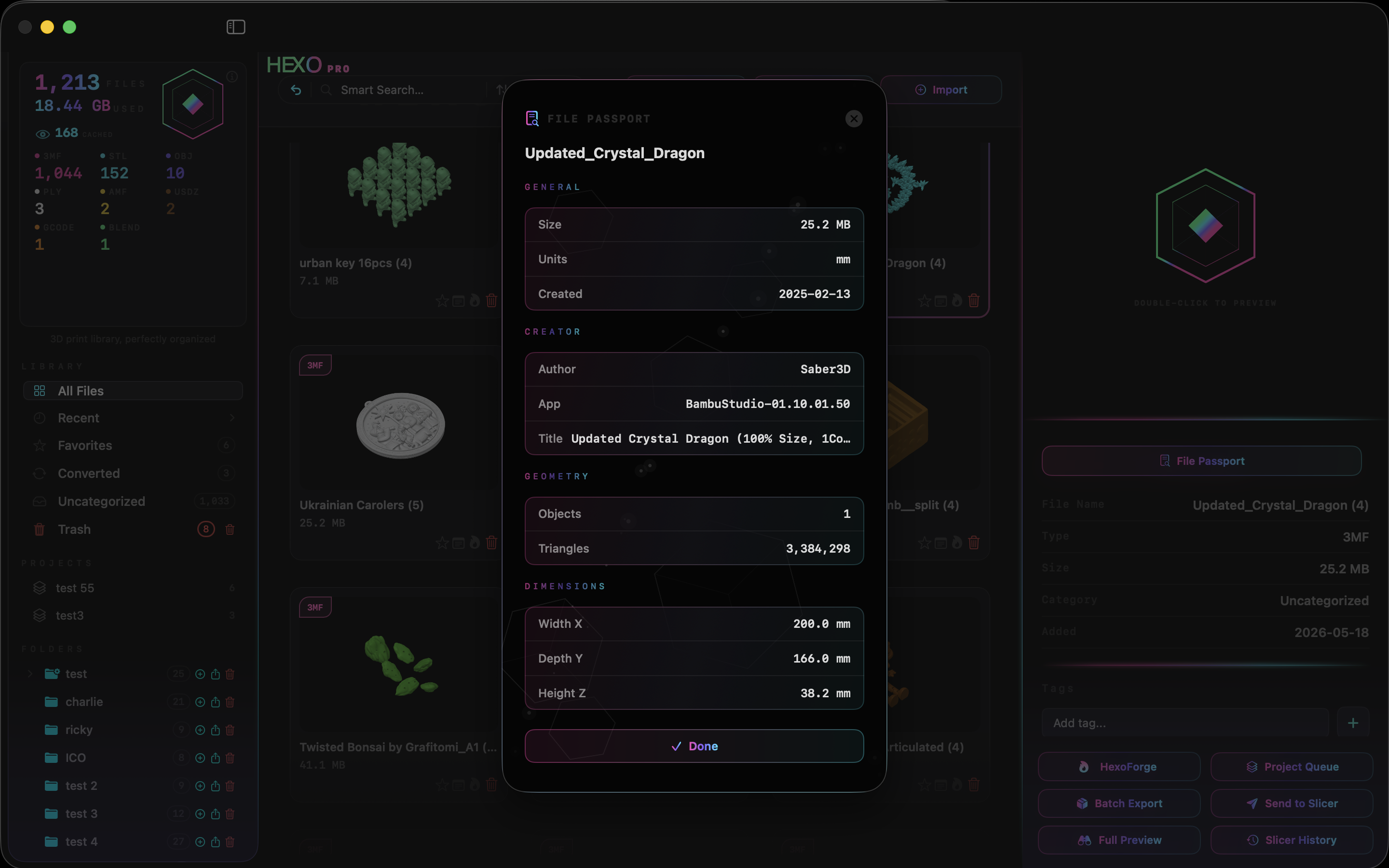 File Passport — HEXOstudios